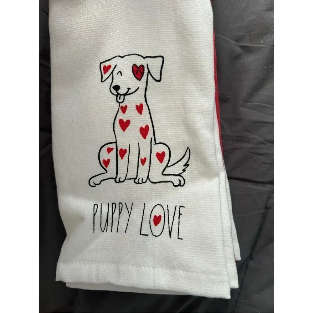 Rae Dunn Puppy Love Dish Towels